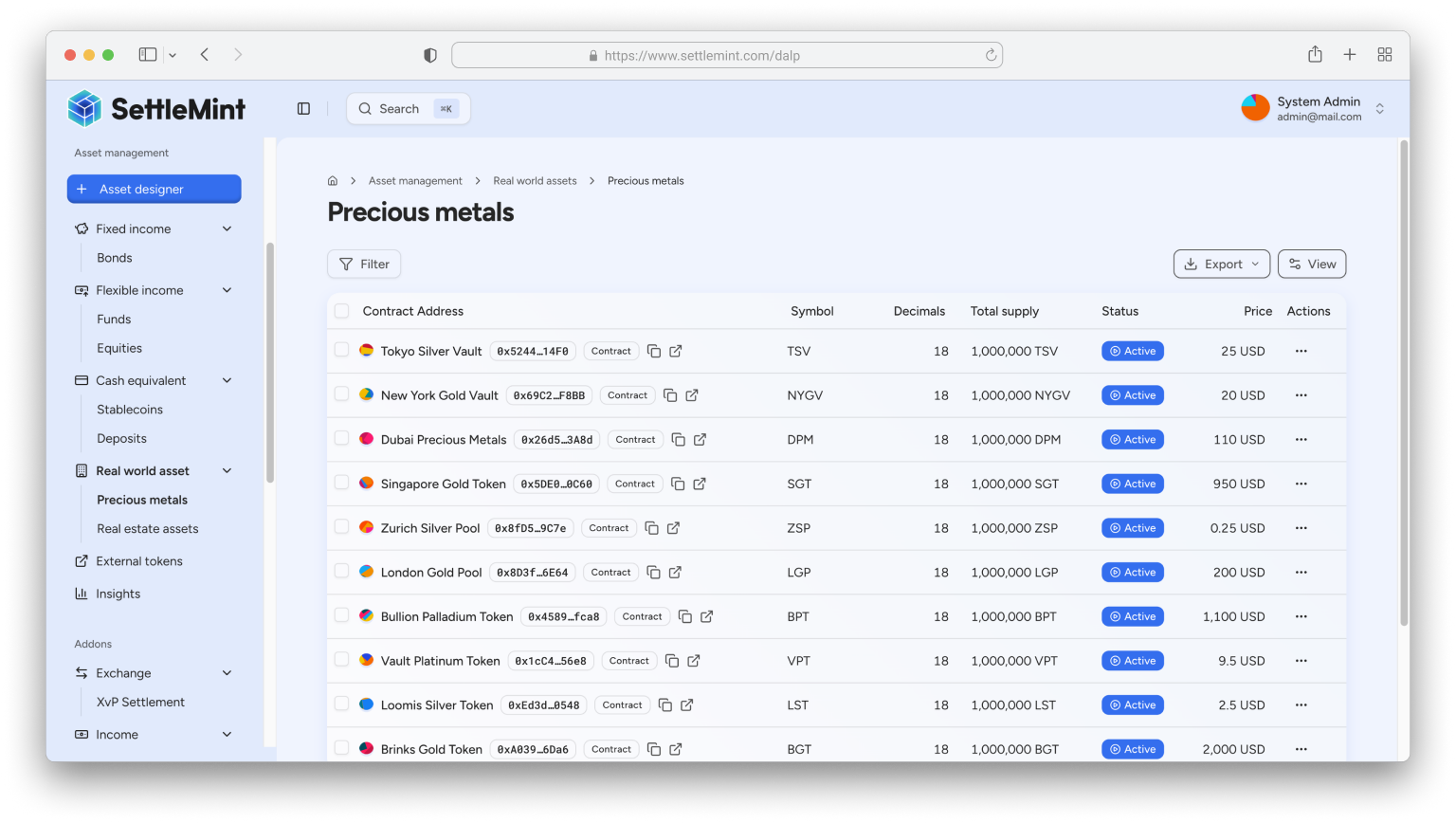 Safari - Precious metals