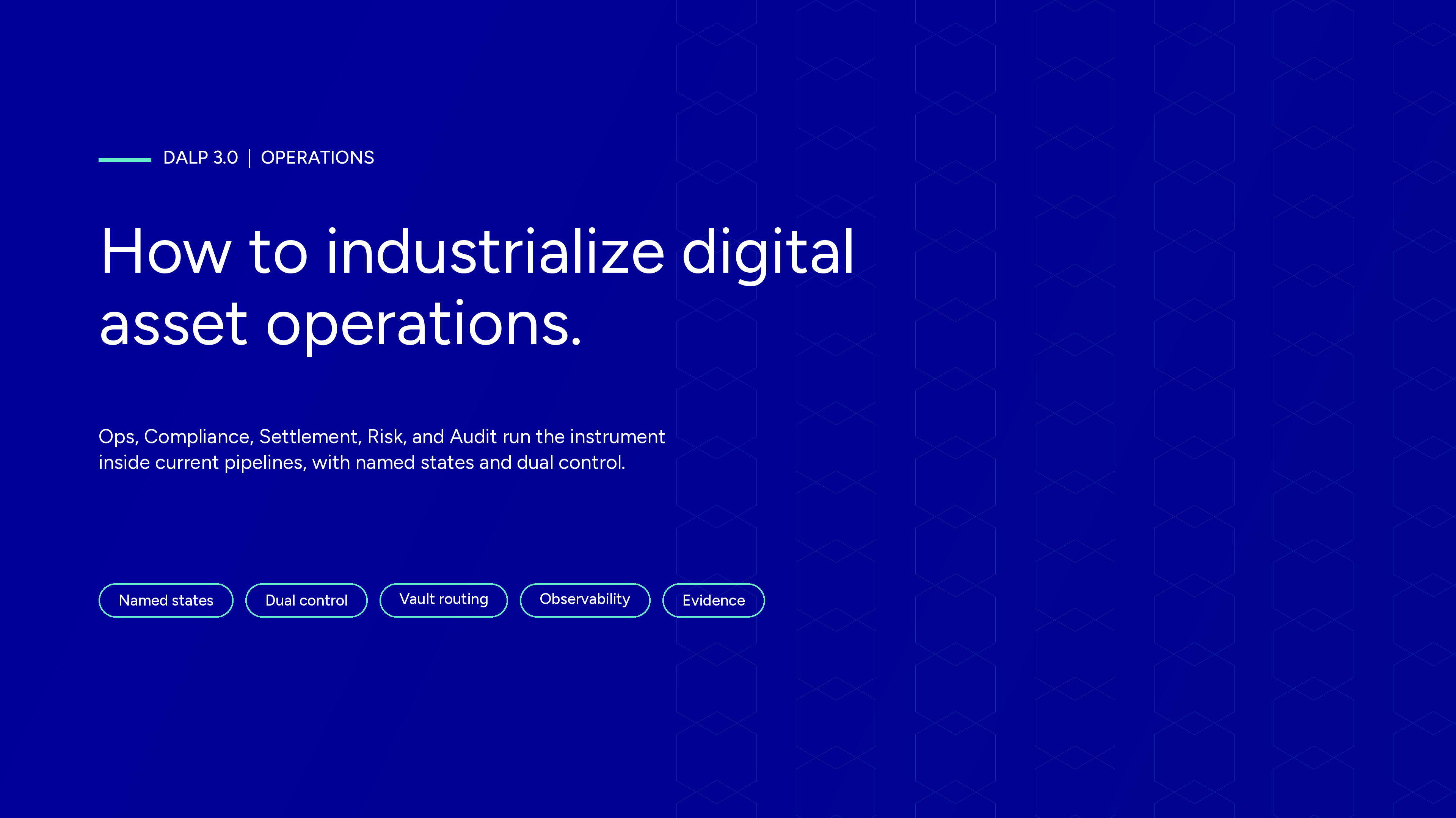 How to industrialize digital asset operations inside a regulated bank