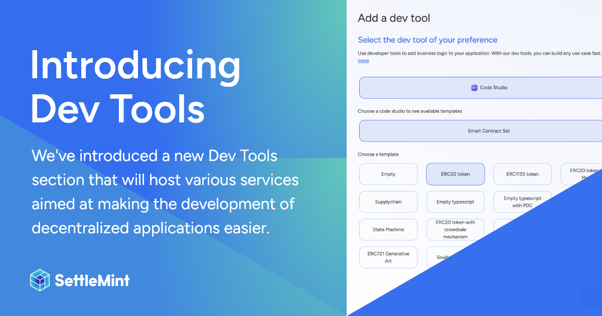 SettleMint Launches New Developer Tools to Simplify Blockchain Development