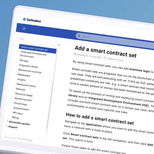 SettleMint product documentation